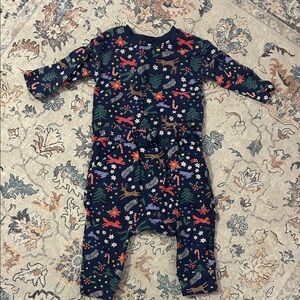 Hanna Andersson Navy Baby two piece with Festive Holiday Design